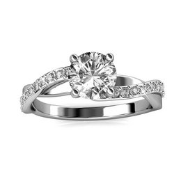 Bague Eleanor - ArgentÃ© et Cristal