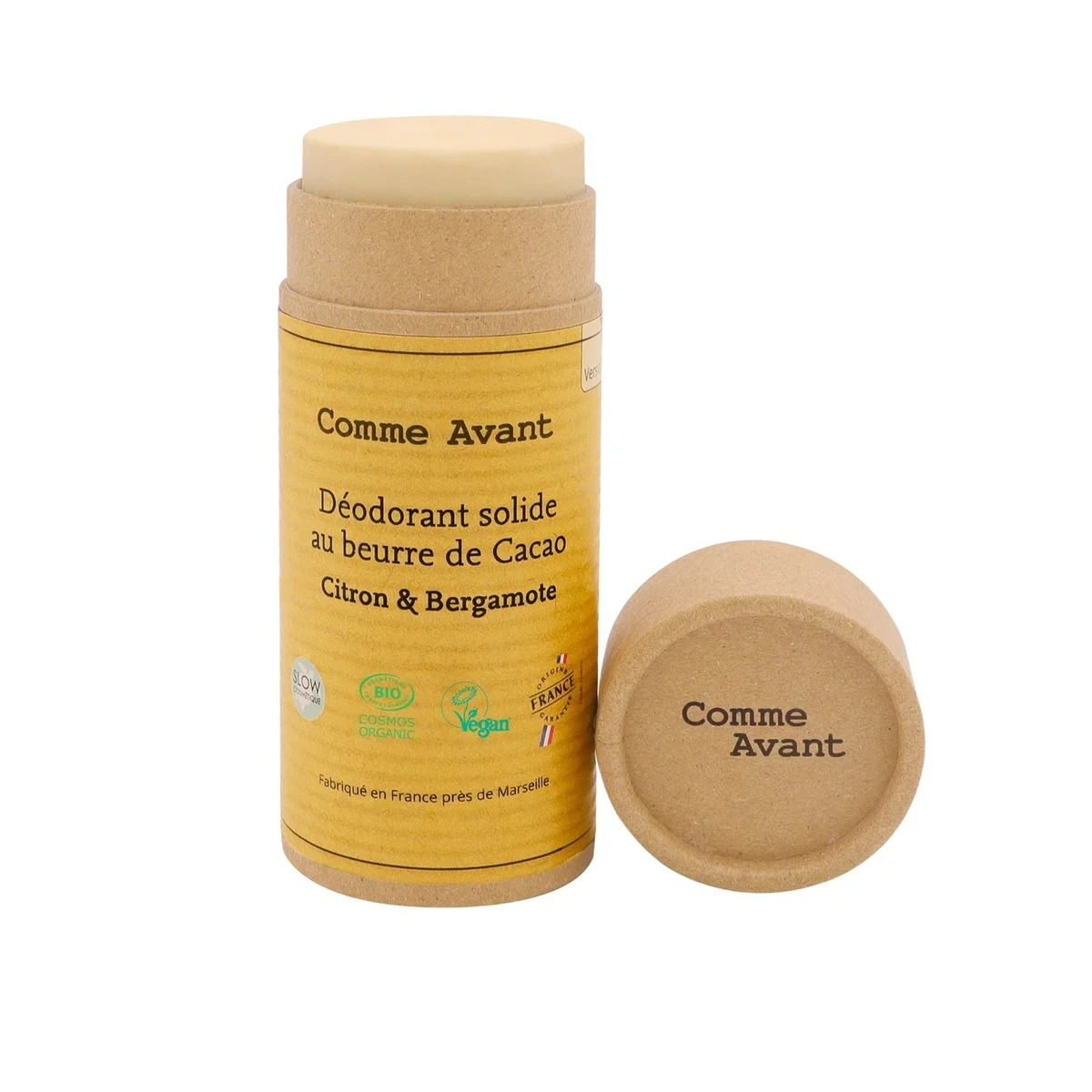 Solid deodorant with cocoa butter