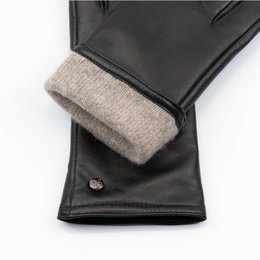 LIZ - Haarschaf Lederhandschuhe mit Kaschmir - Wolle Fütterung - Touchscreenfunktion