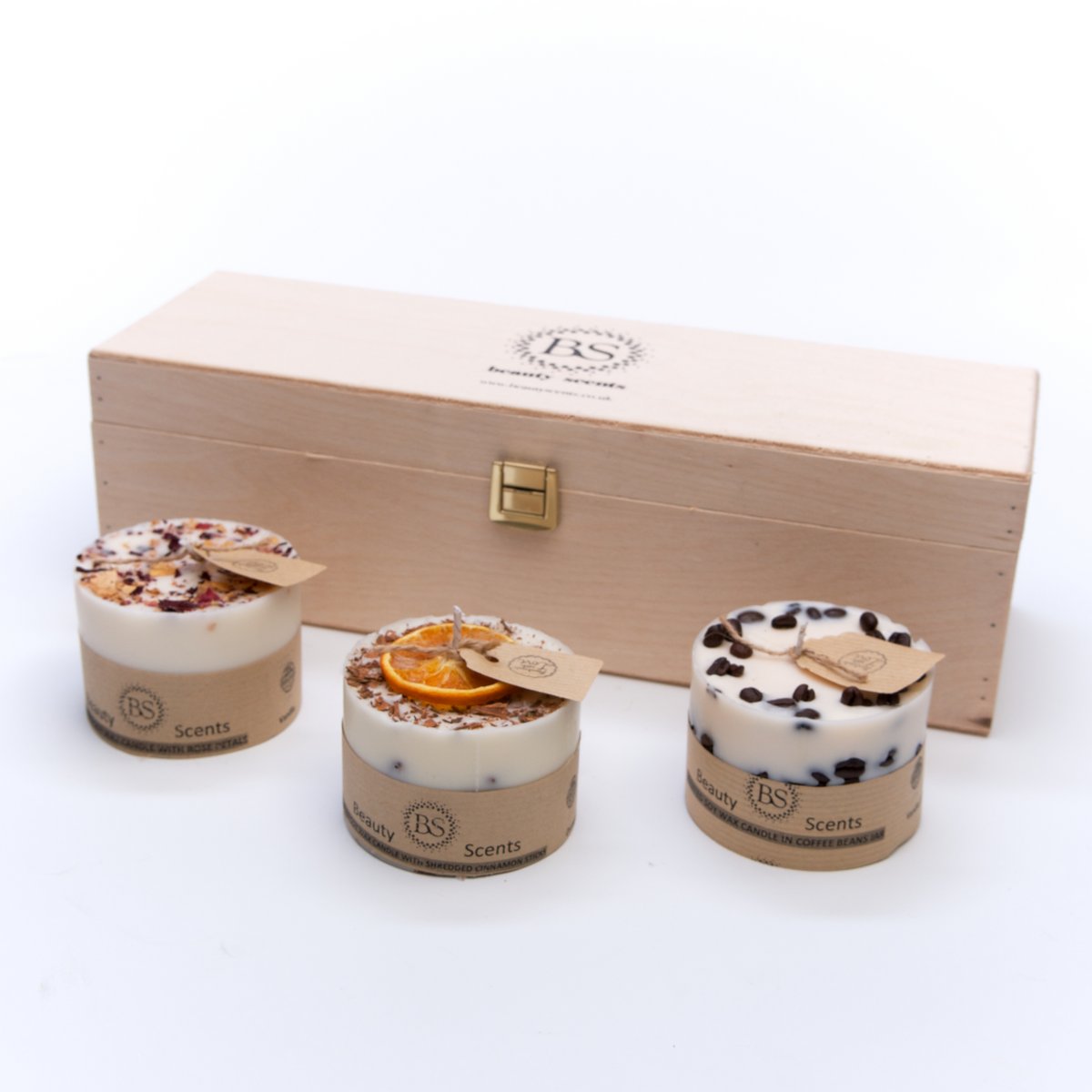 Coffret cadeau de 3 petites bougies différentes