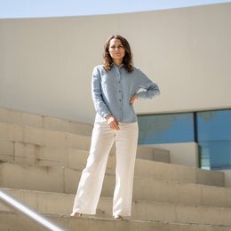 Camicia a maniche lunghe in lino Rebeca