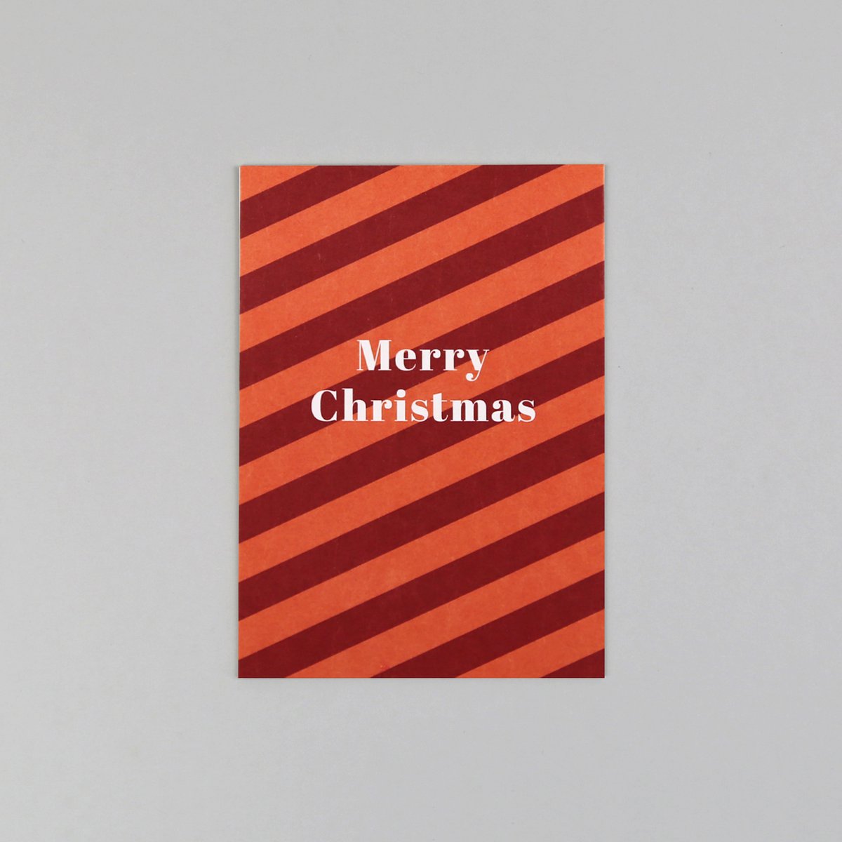 Postkarte Holzschliff Weihnachten Streifen Cloe Rot