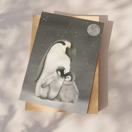 Pinguini da cartolina scuri