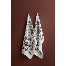 ORGANICZNY RĘCZNIK HERBATOWY - PTAKI OGRODOWE