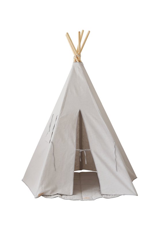 Tipi-Zelt aus Leinen „Pigeon Grey“