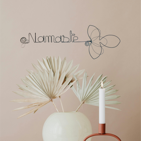 Fleur de Lys - "Namaste" - Wire wall decoration