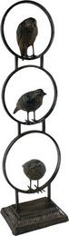 "Decorative window decoration set with three birds in separate rings, black in color, suitable for seasonal decor."

The product is a window decoration set featuring three birds in separate rings. The birds are black in color, and the overall design is suitable for seasonal decoration. The dimensions of the set are 55 cm.