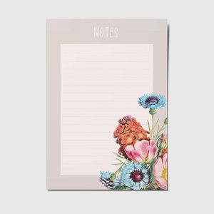 Vintage Flowers - A6 Notepad
