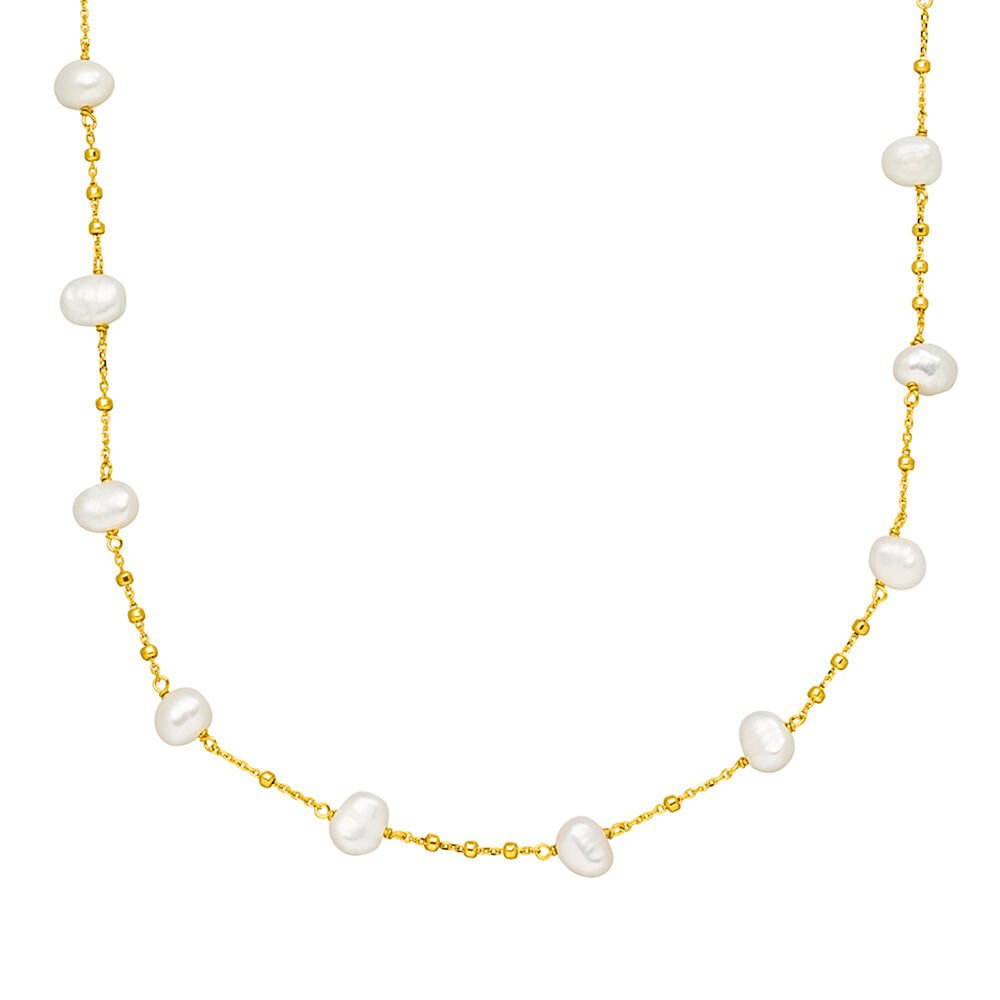 Halskette Perle, Gelbgold