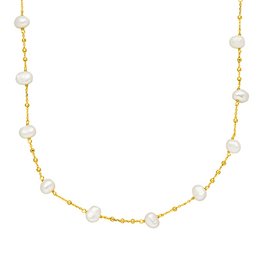 Collana perla, oro giallo