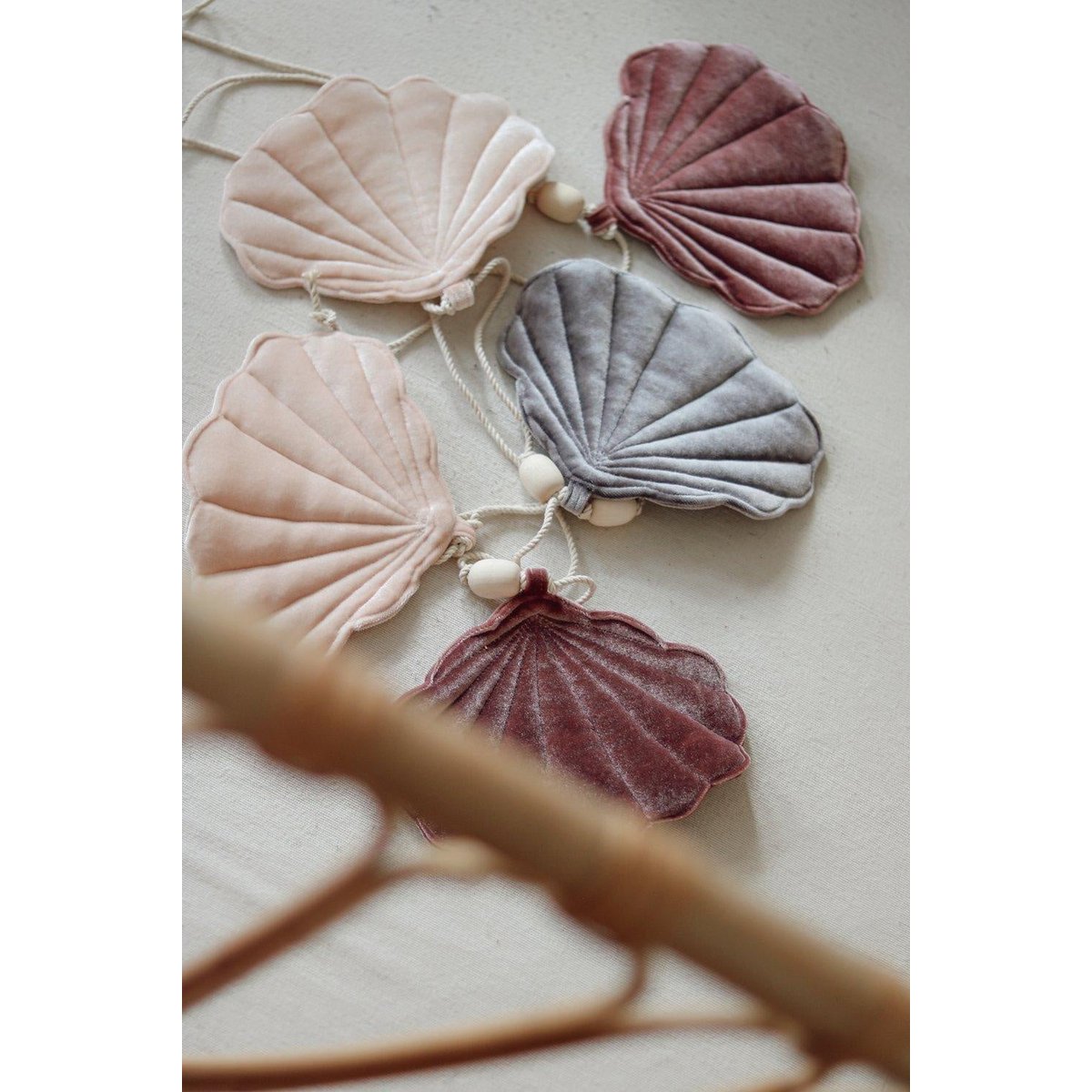 Guirlande Velours « Cosmic Pearl » avec Coquillages