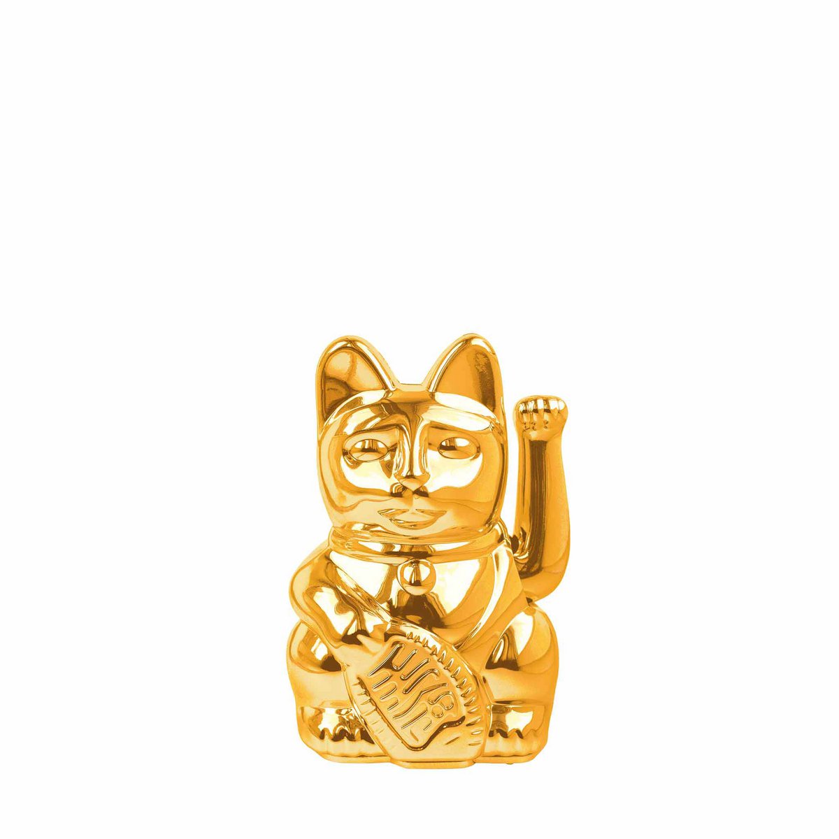 Gato de la suerte Mini | Oro brillante