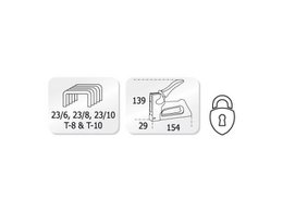 Zszywacz Nietmachine Kangaro TS-623/Z chrom 23/6, 23/8, 23/10,