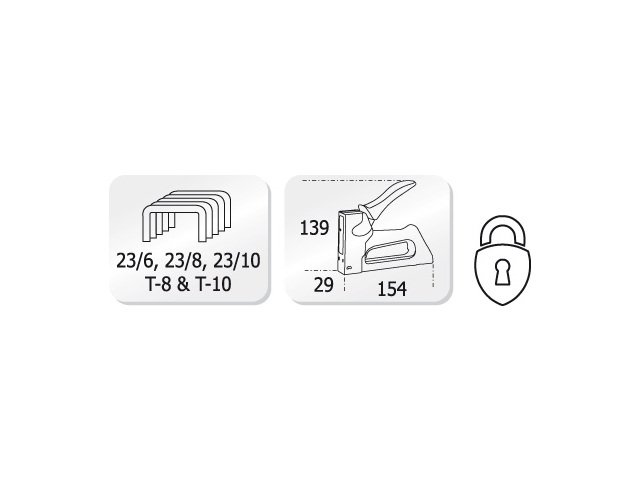 Zszywacz Nietmachine Kangaro TS-623/Z chrom 23/6, 23/8, 23/10,