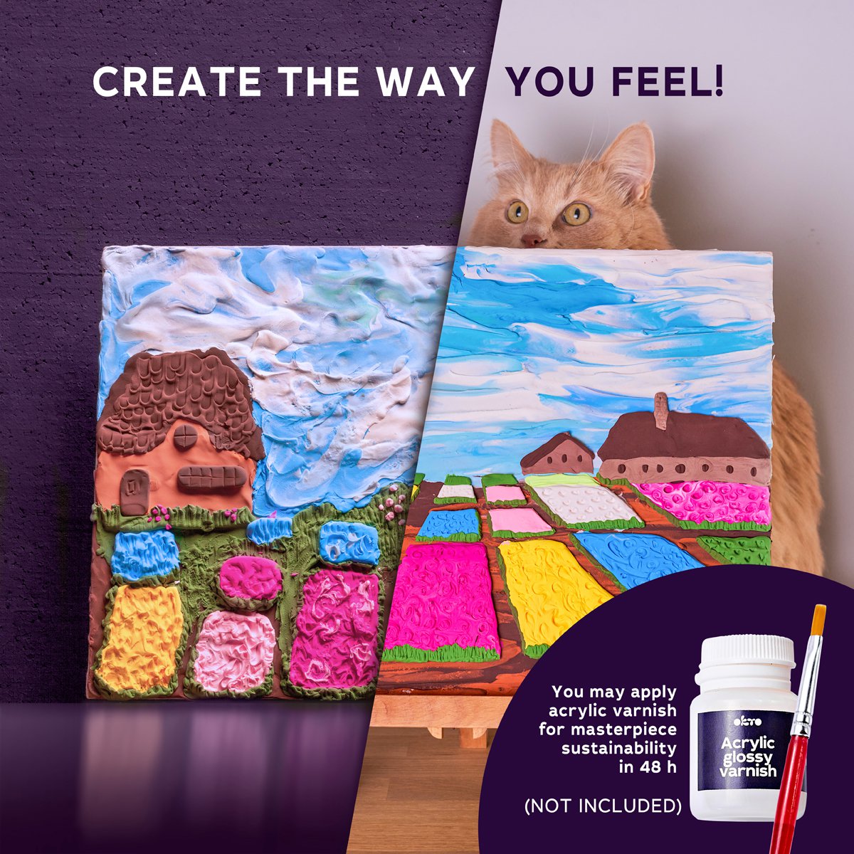 Okto Sensory Art 3D Painting - Masterpiece - Flowerbeds In The Netherlands, Vincent Van Gogh