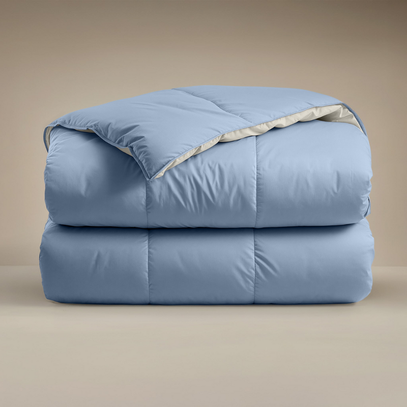 Piumino in cotone Zelesta Deluxe Duo Percalle - Dream Blue e Cream