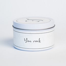Quote candle in a can - You rock