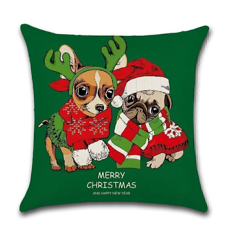 Kissenhülle Weihnachten - Kleine Hunde