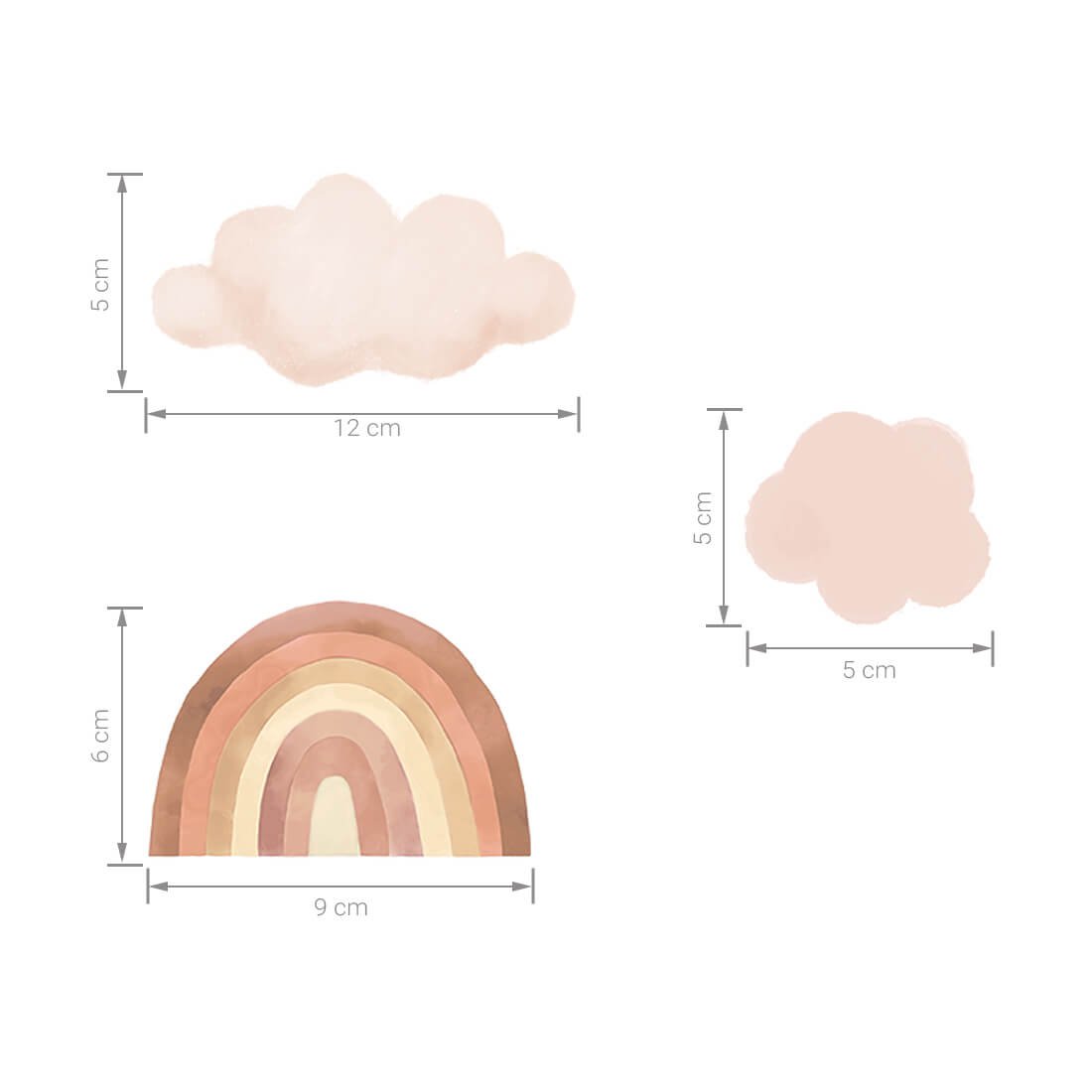Wandaufkleber | Mini-Regenbogen Beige