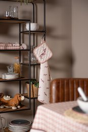 Theedoek 50x70 cm Beige Katoen Teckel Keukenhanddoek