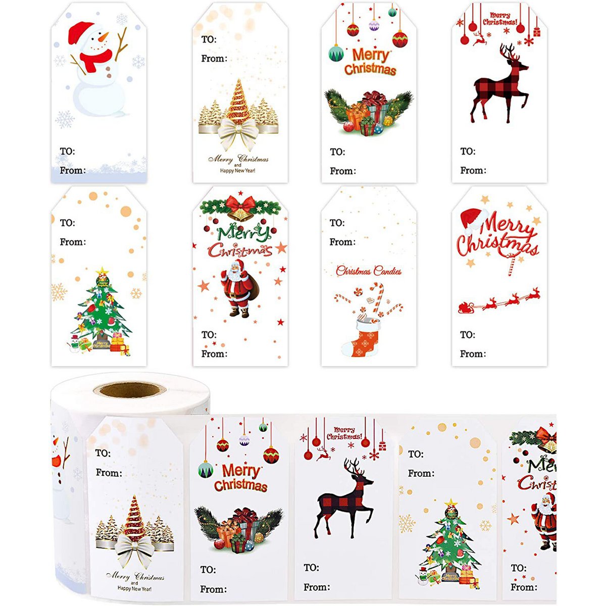 Autocollant de Noël - 7,5CM - n°16