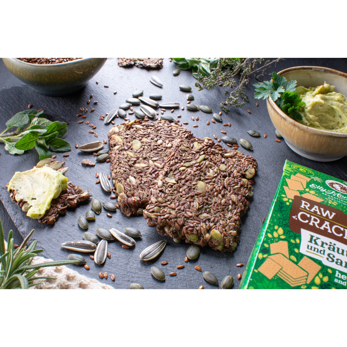 Trio di cracker ai semi di lino Keto - Vegani, senza zuccheri aggiunti, senza glutine
