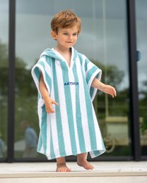 Kids Bath Beach Poncho Aqua