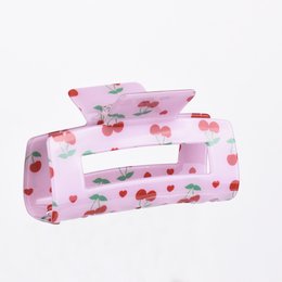 HAIR CLIP – PINK CHERRY PATTERN