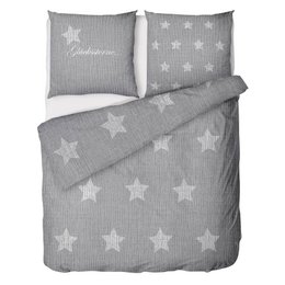 Beaver bed linen set 135x200cm saying in gray white
