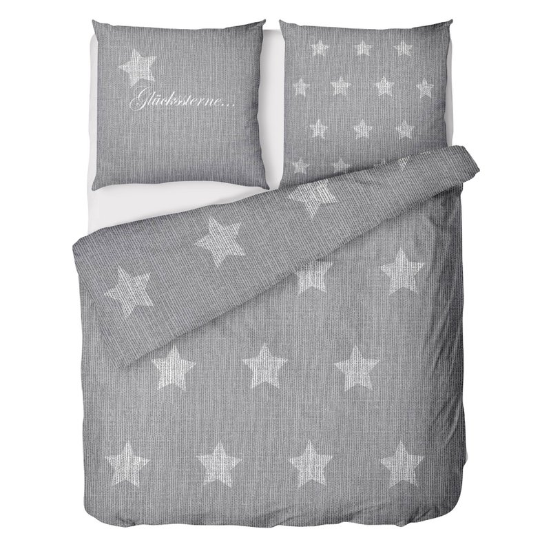 Beaver bed linen set 135x200cm saying in gray white
