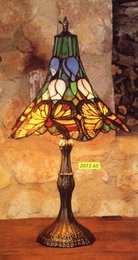 Tafellamp Tiffany diameter 35cm Vlinder Serie LG207260