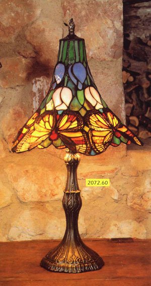 Tafellamp Tiffany diameter 35cm Vlinder Serie LG207260