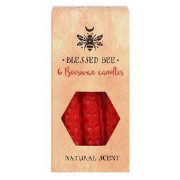 Packung mit 6 „roten“ Bienenwachs-Zauberkerzen