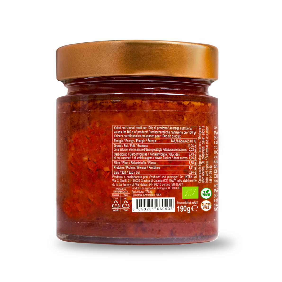 Biologische chili paté 190g