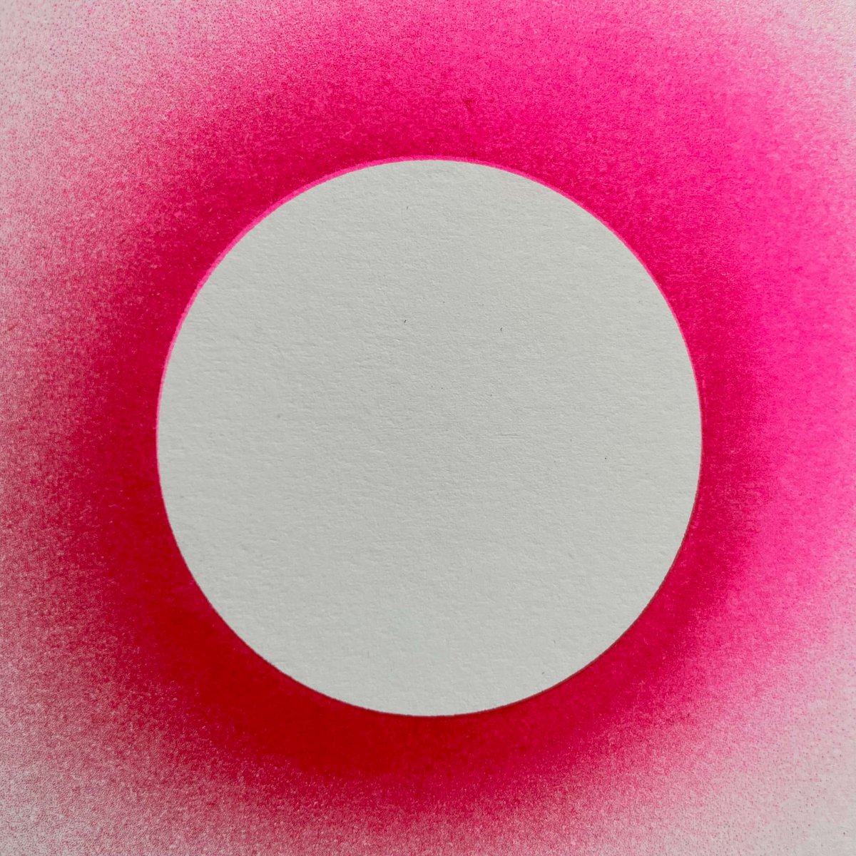 Riso postcard White Hole, risography, DIN A6