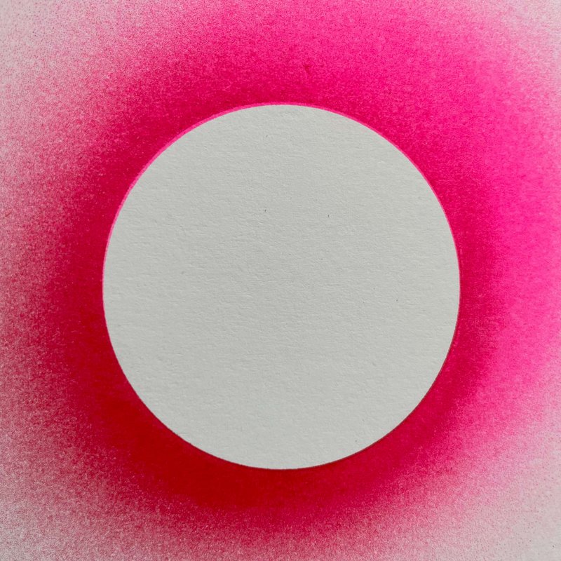 Cartolina Riso White Hole, risografia, DIN A6