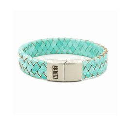 Leather men's bracelet turquoise