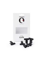 Set of 6 small black paper clips. The clips are made of metal and have a simple, minimalist design. They are suitable for organizing and securing documents.