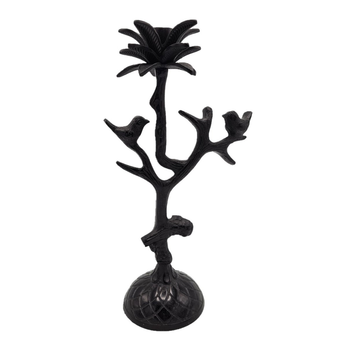 Candlestick - Bird - Black Antique