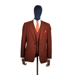 Coral fusion knitted tie and pocket square set