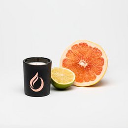 Candela di soia nera "Citrus Breeze" per aromaterapia