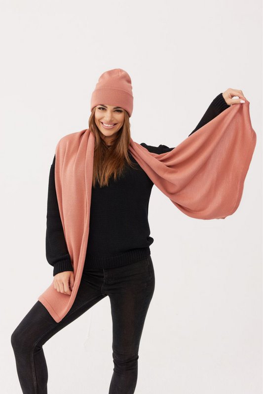 Szal PENELOPE – 100% wełny merino – migdał