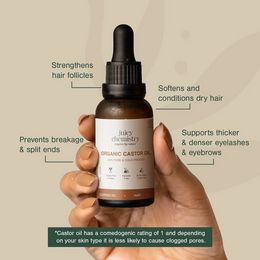 Organic Castor Cold Pressed Carrier Oil - 30ml