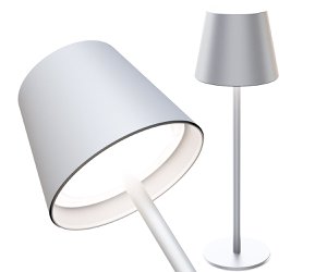 AXBO Silberne LED-Tischlampe