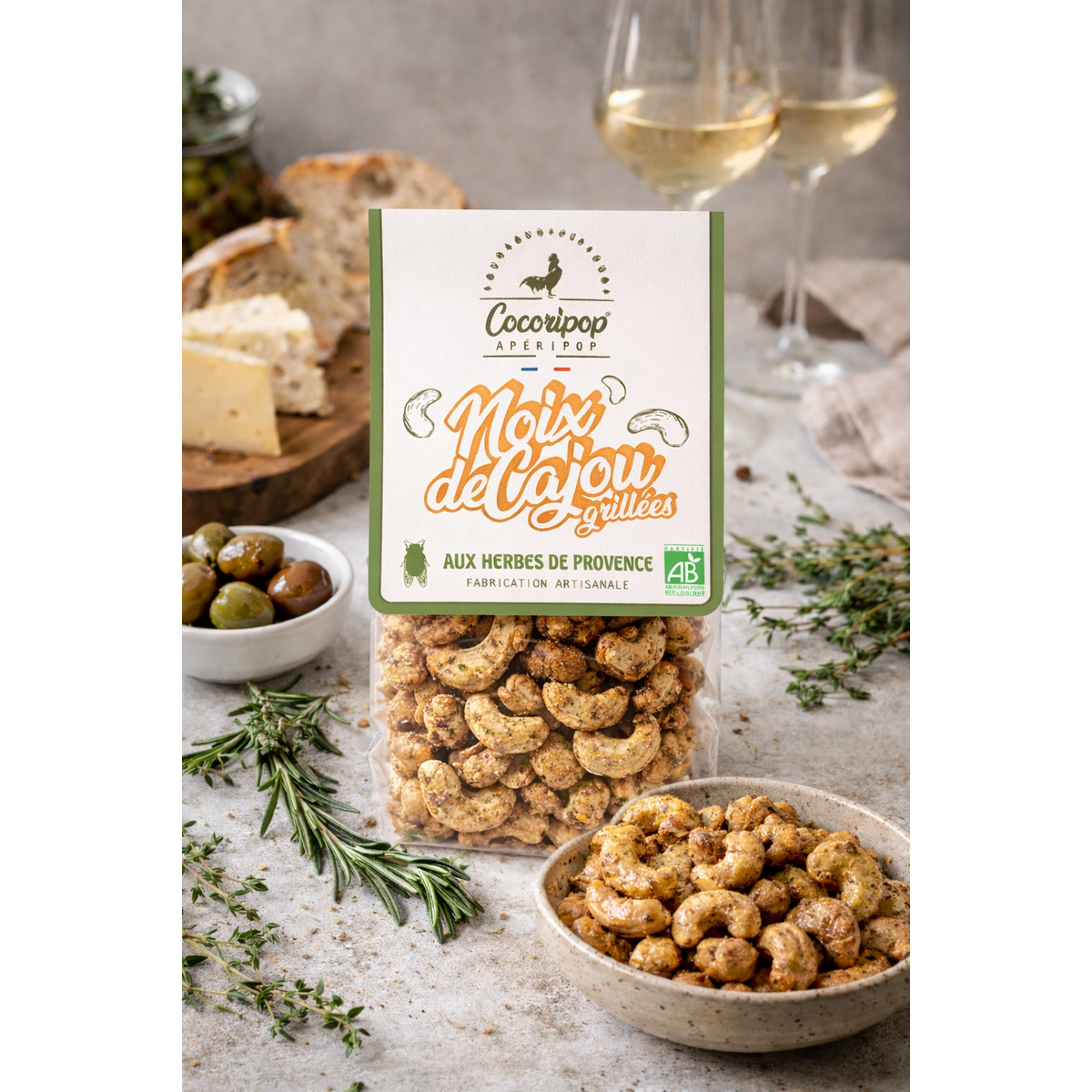 Roasted cashew nuts pack 4 recipes. x32 bags. (Aperitif, salty)