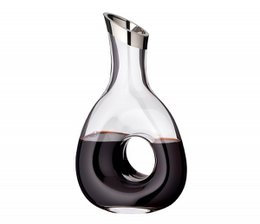 EDZARD karaffel Gordon, håndblæst krystalglas med platinkant, højde 30 cm, kapacitet 1,2 liter