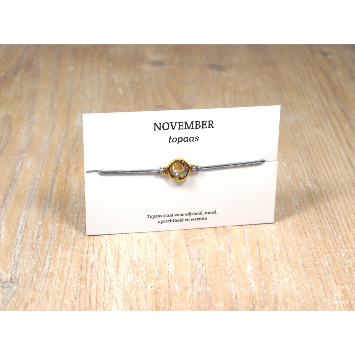 per stuk.Geboortesteen armbandjes swarovski goud