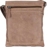 Leather shoulder bag Taupe - Crossbody bag made of taupe -colored leather