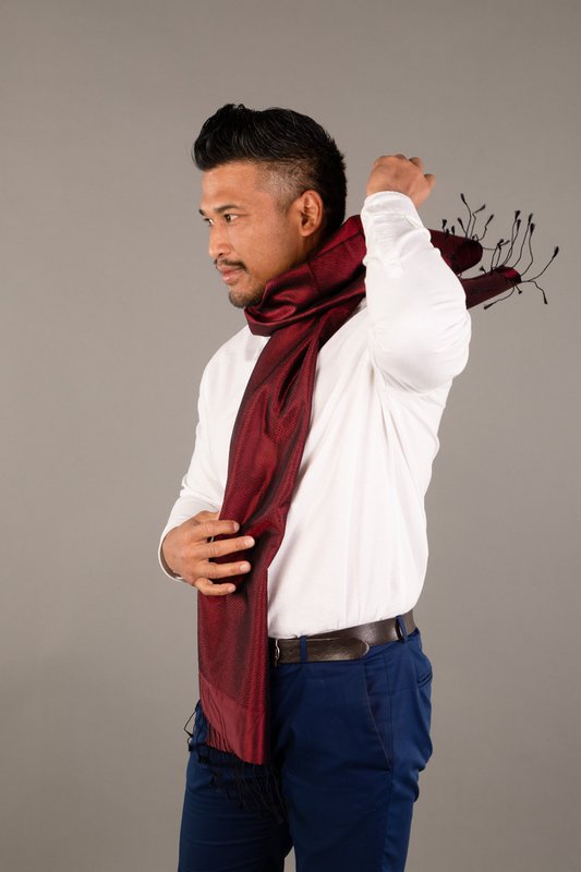 The Purple Diamond Luxury Silk Krama - Men