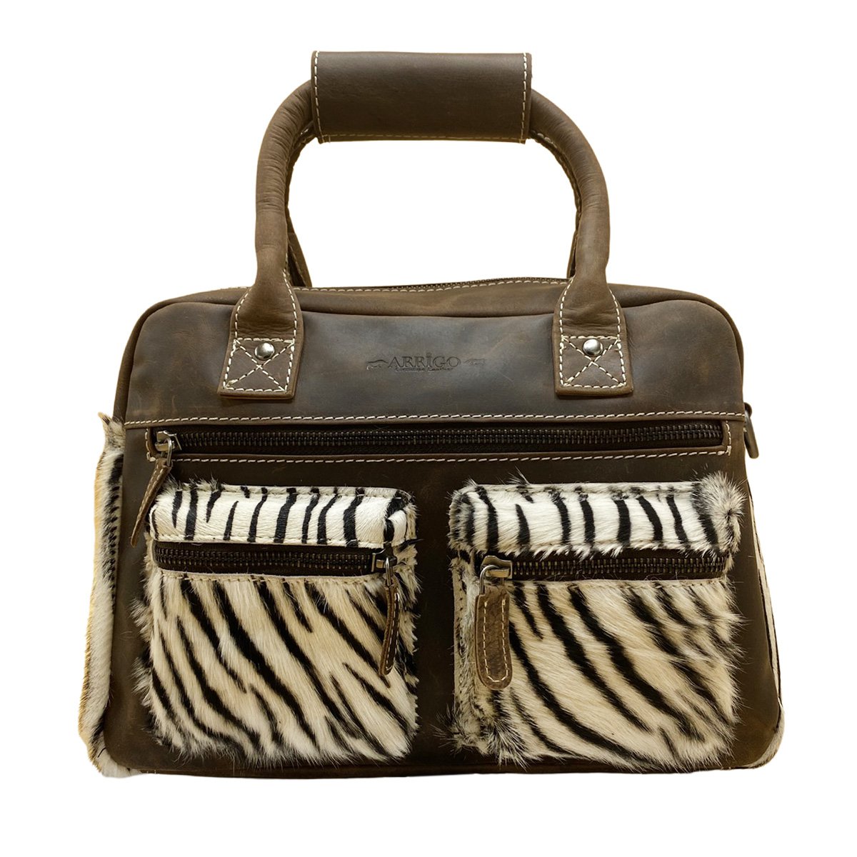 BROWN ZEBRA TAS - BASSA DADIE CrossBody in stile Cowboybag (Westernbag)